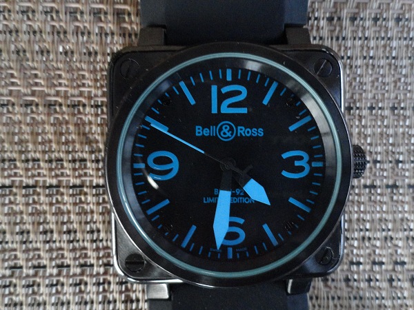 Réplica de Bell & Ross Carbono Azul Reloj